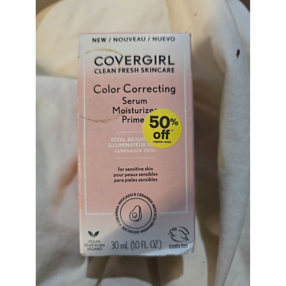 Covergirl Clean Fresh Primer, Color Correcting Serum and Moisturizer, Light